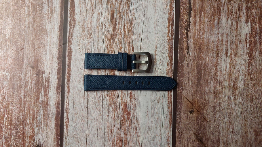 Navy Epsom Custom Leather Strap