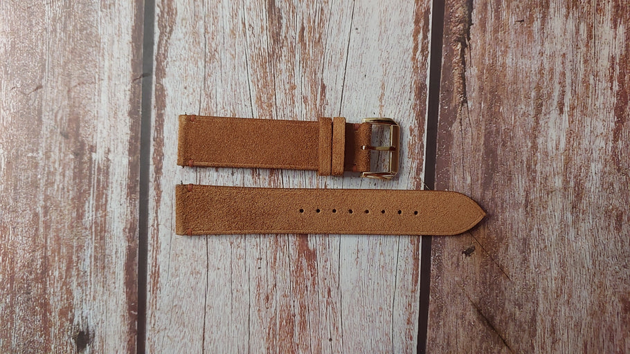 Whisky Suede Custom Leather Strap For Tissot Watch