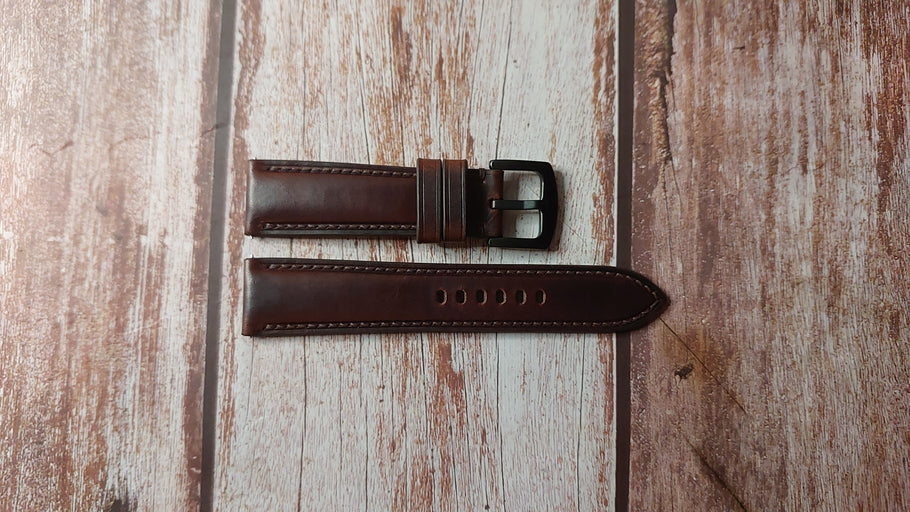 Dark Brown Badalassi Wax Custom Leather Strap