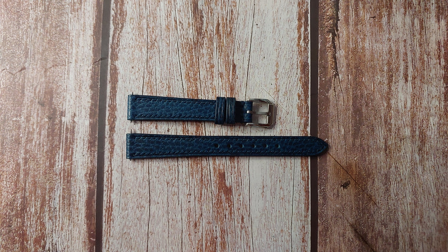 Navy Dollaro Custom Leather Strap