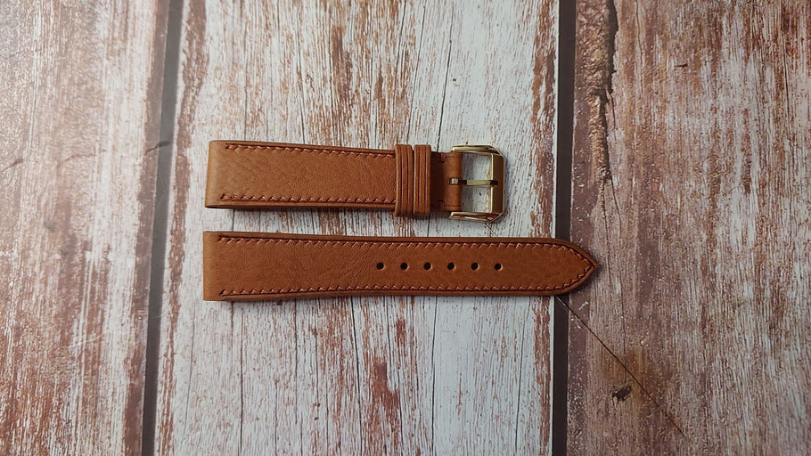 Brown Minerva Box Leather Custom Open Ended Strap