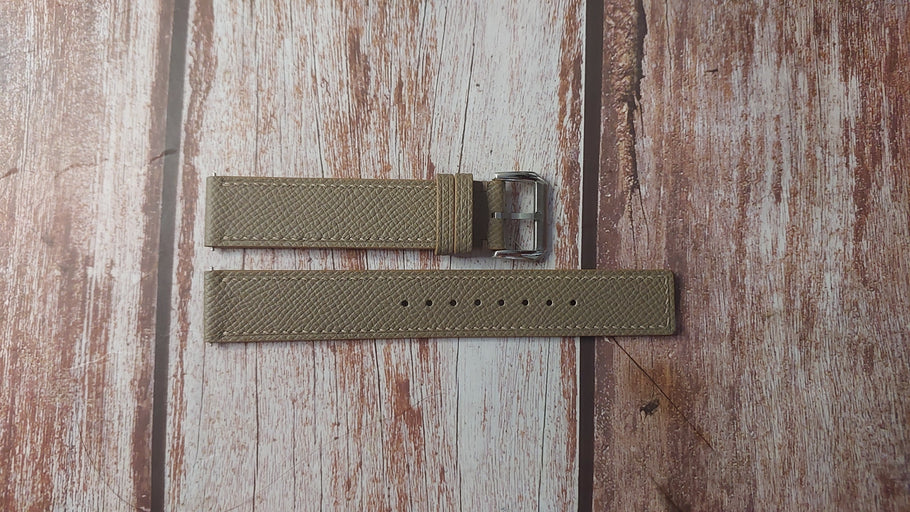 Taupe Epsom Custom Leather Strap For Citizen BJ6500-21A Watch