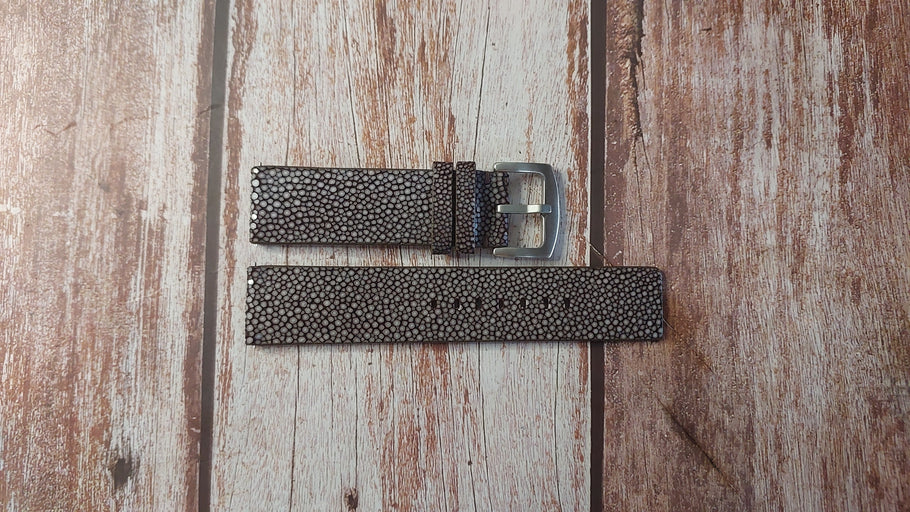 Brown Full Grain Stingray Custom Leather Strap