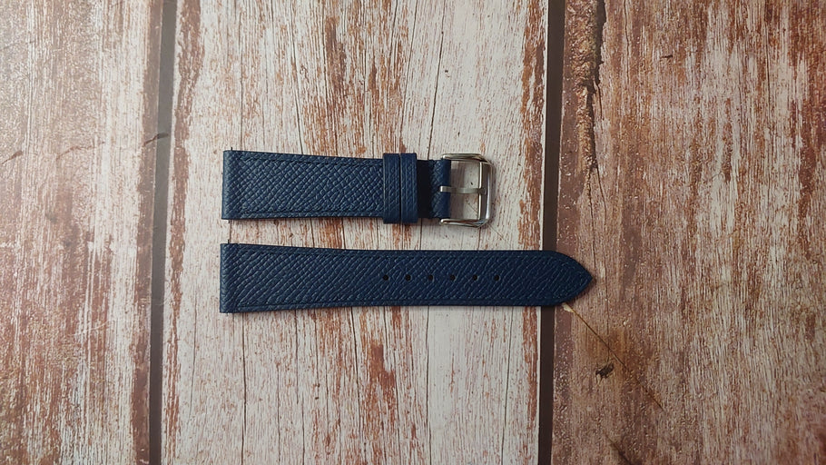 Navy Epsom Custom Leather Strap For Tudor 39 mm 1926 Watch