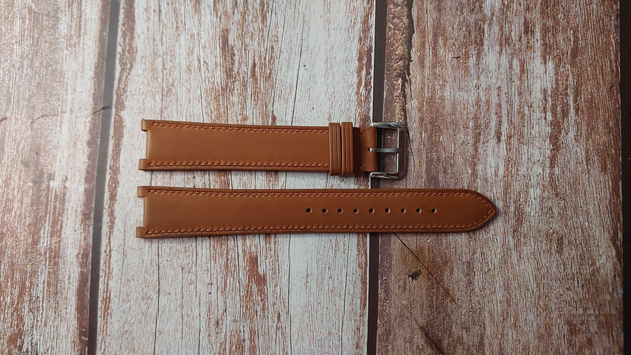 Brown Barenia Leather Custom Notched Strap For Panzera 43C Watch