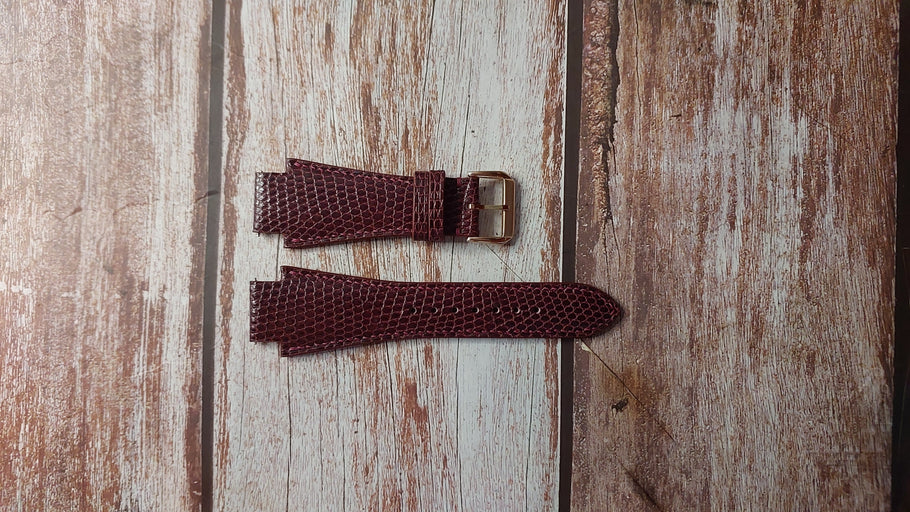 Red Lizard Leather Custom Notched Strap