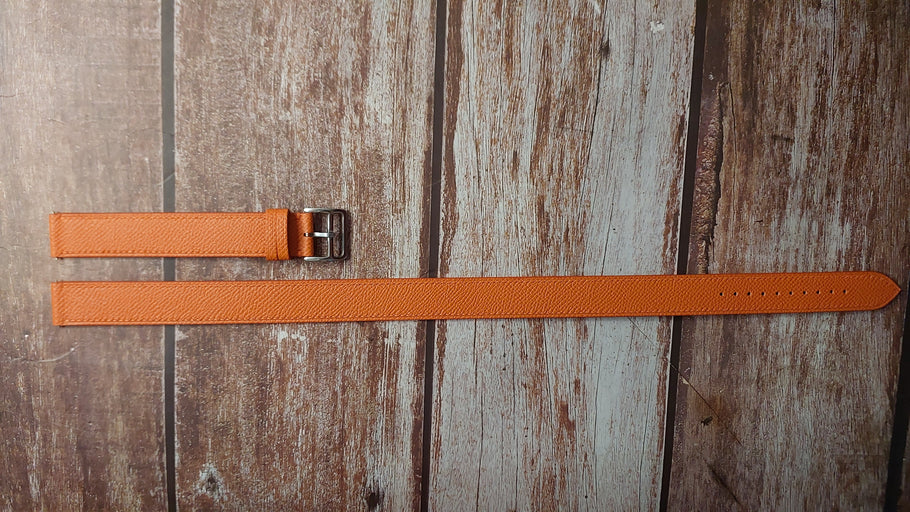 Orange Epsom Custom Double Tour Strap