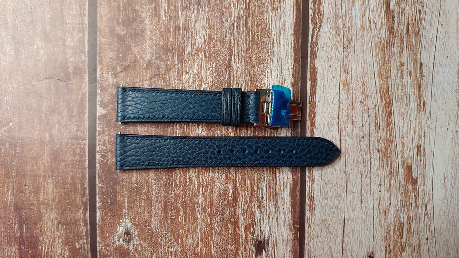 Navy Dollaro Custom Leather Strap For Sicura Watch