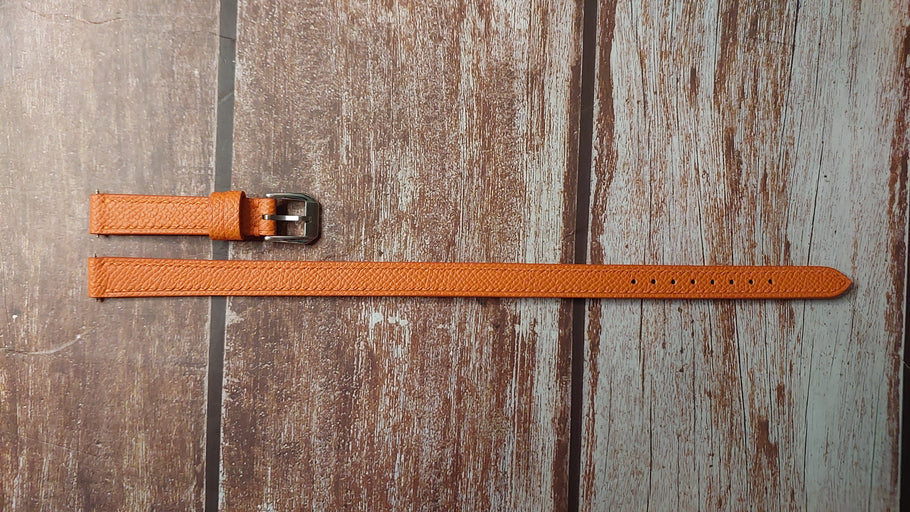 Orange Epsom Custom Double Tour Strap