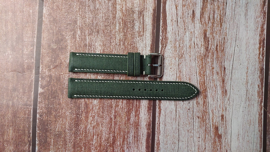 Verde Italian Babele Linen Custom Leather Strap