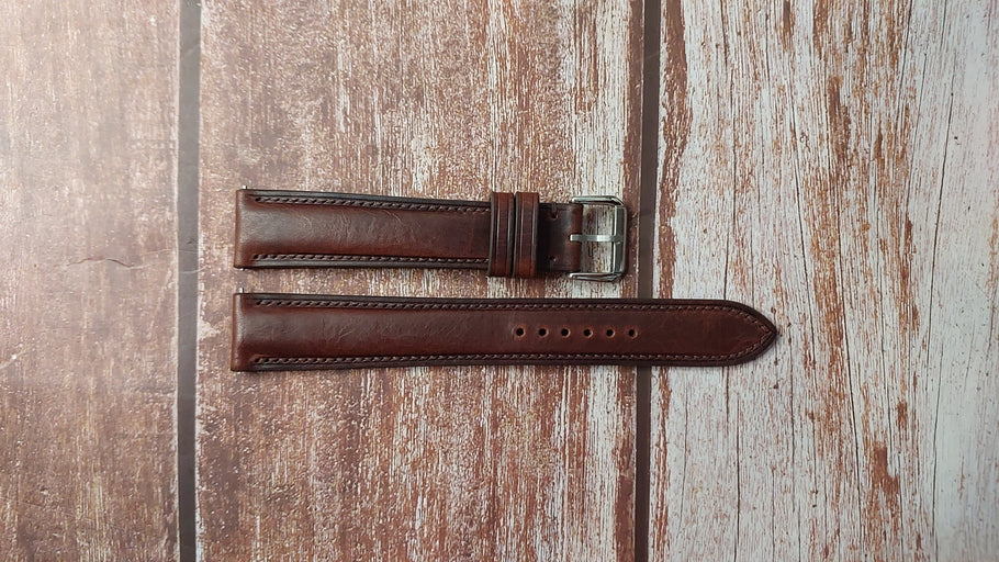 Dark Brown Badalassi Wax Custom Leather Strap For Seiko Presage - SSK041 Watch