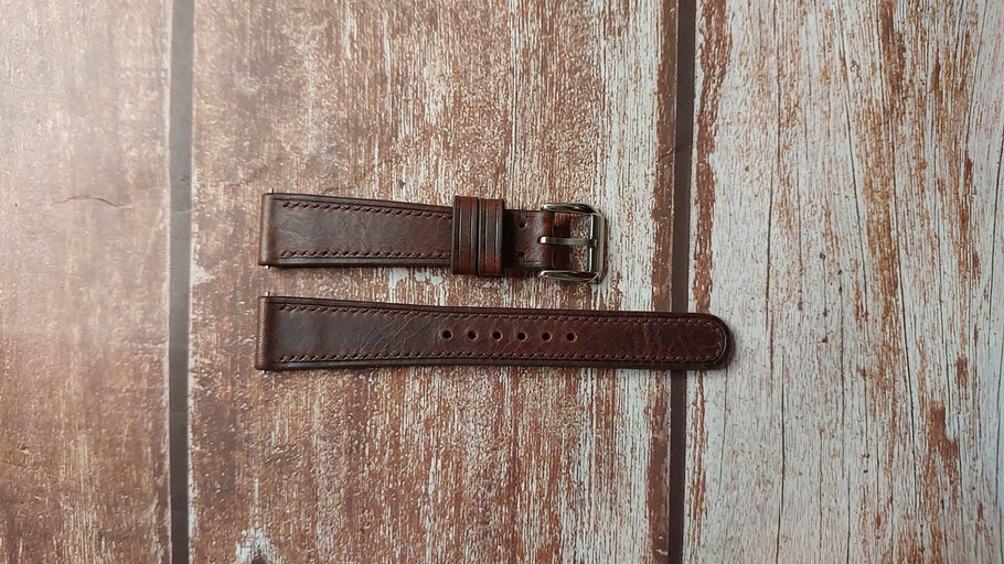 Dark Brown Badalassi Wax Custom Leather Strap