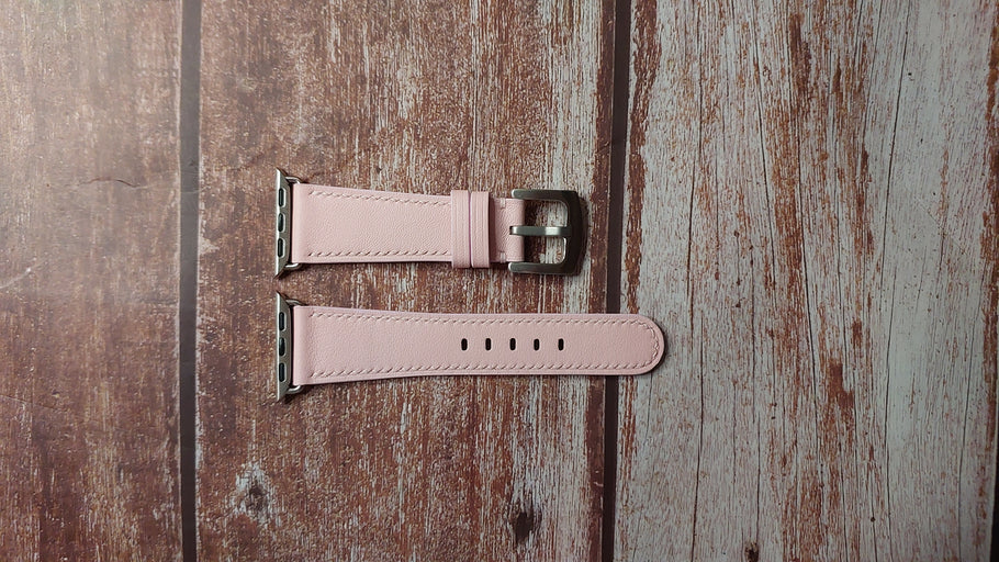 Pink Swift Custom Leather Strap For Apple Watch Series 7 (41mm)