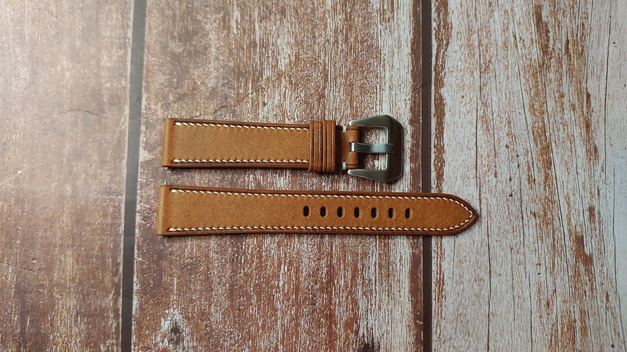 Whisky Maya Custom Leather Strap For Laco Pilot Watch 39mm