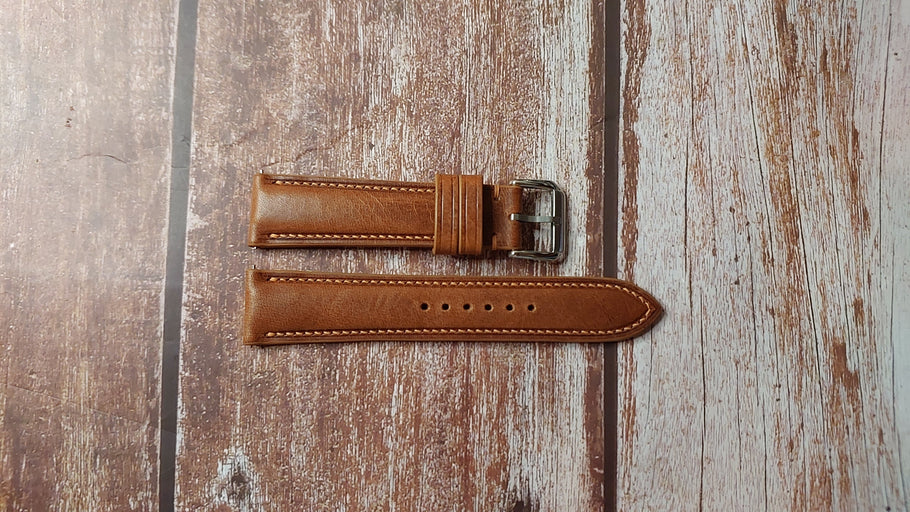 Cognac Badalassi Wax Custom Leather Strap