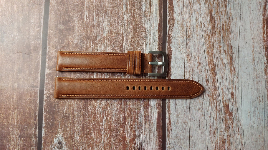 Cognac Badalassi Wax Custom Leather Strap