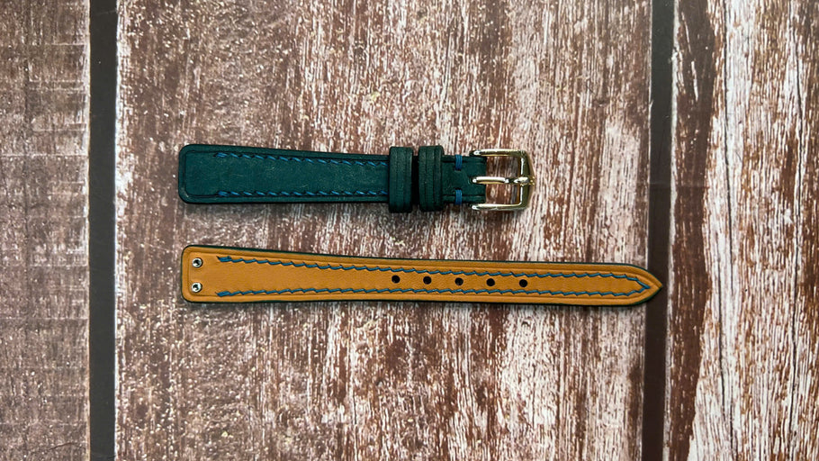 Maya Leather Watch Strap - Turquoise