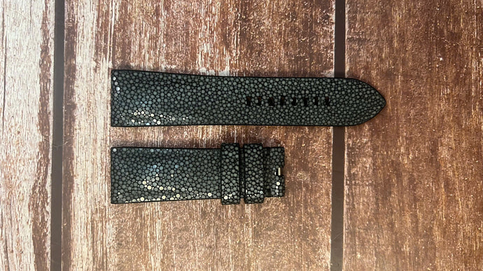 Stingray Leather Watch Strap - Black for Panerai Luminor GMT - PAM 233