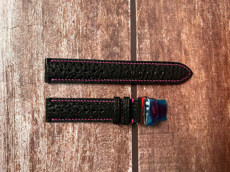 Shark Skin Watch Strap - Black For Tag Formula 1