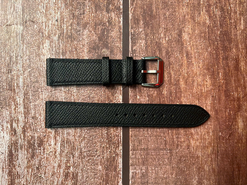 Epsom Leather Watch Strap - Black