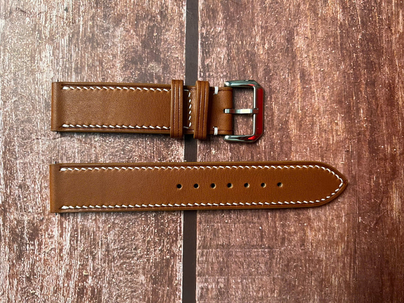 Barenia Leather Watch Strap - Brown