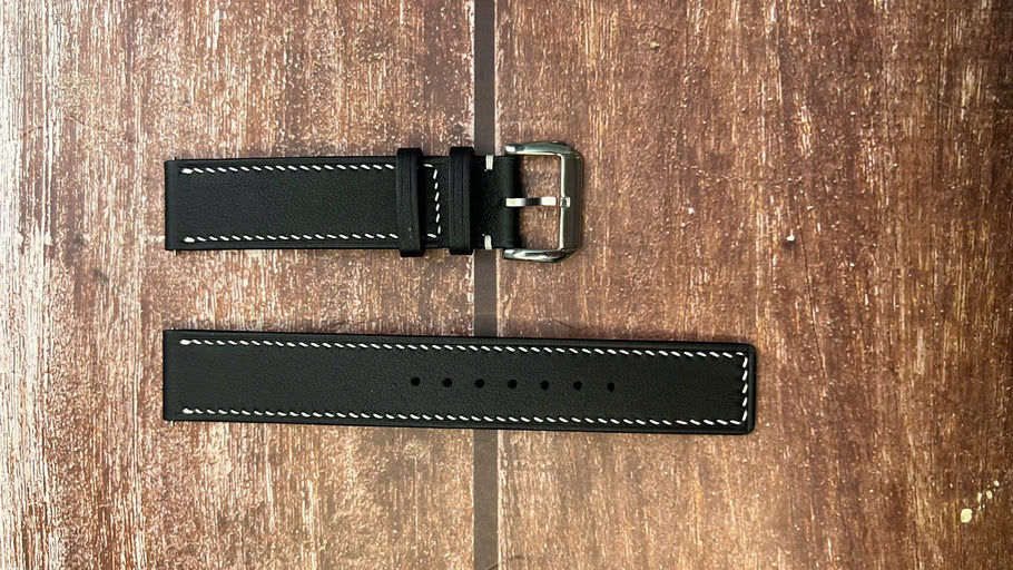 Swift Leather Watch Strap - Black For Bulova Classic