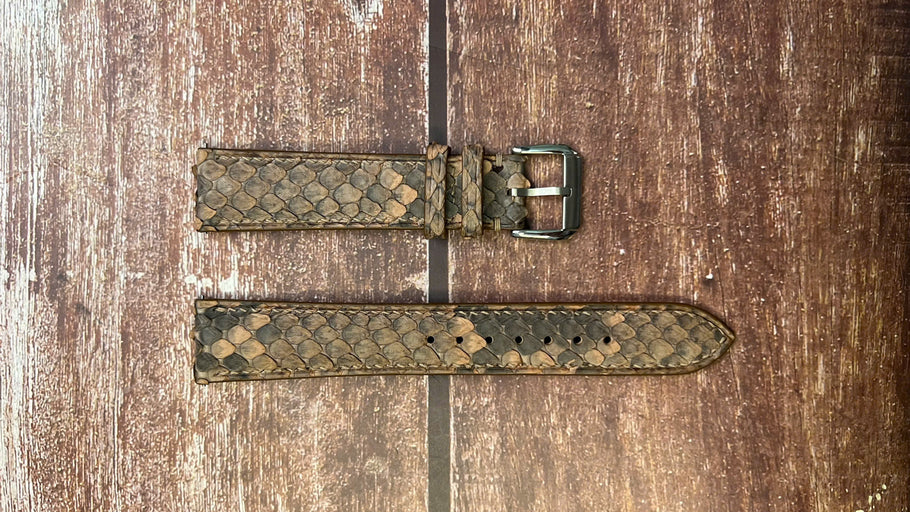 Snake Skin Watch Strap - Copper for Raymond weils