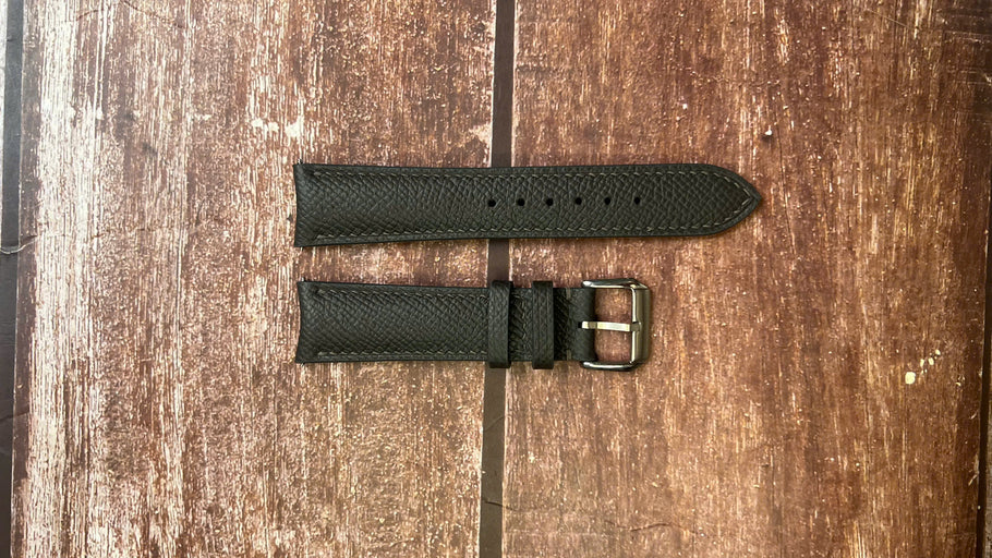 Epsom Leather Watch Strap - Gris Meyer