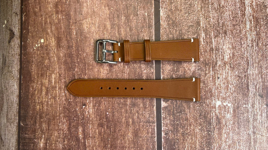 Barenia Leather Watch Strap - Brown