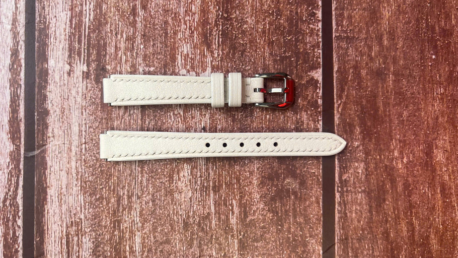 Swift Leather Watch Strap - White