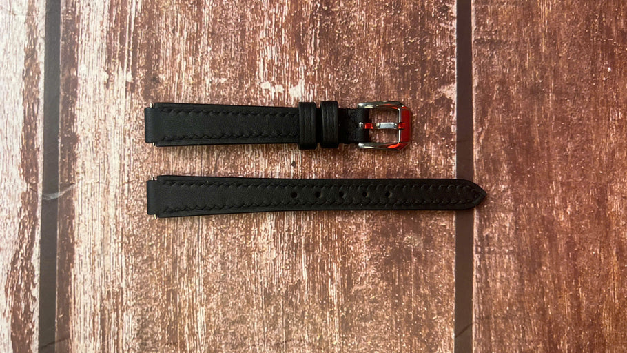 Swift Leather Watch Strap - Black