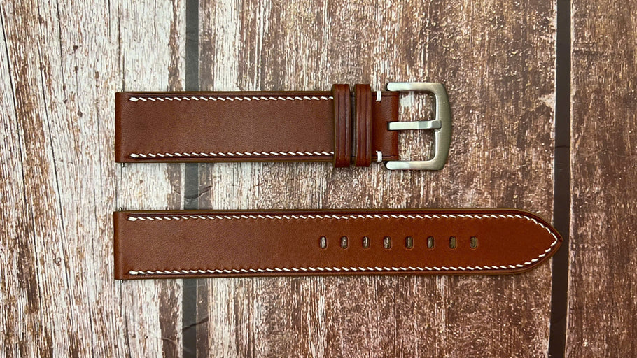 Crocodile Leather Watch Strap - Brown