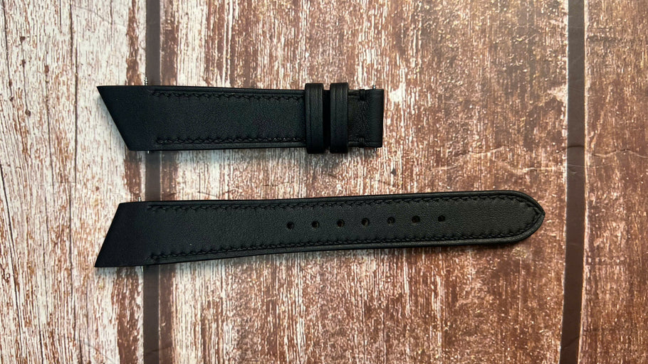 Swift Leather Watch Strap - Black