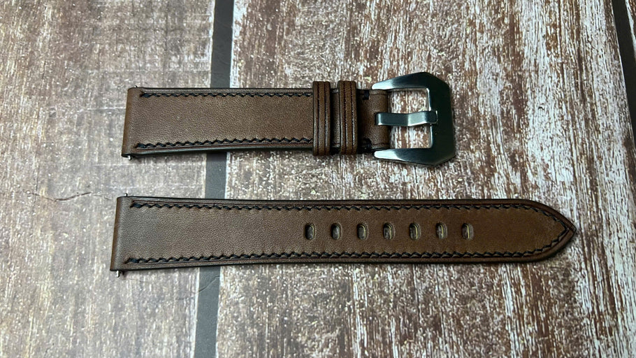 Maya Leather Watch Strap - T Moro  For Seiko 7123-8310