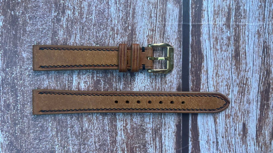 Maya Leather Watch Strap - Whisky