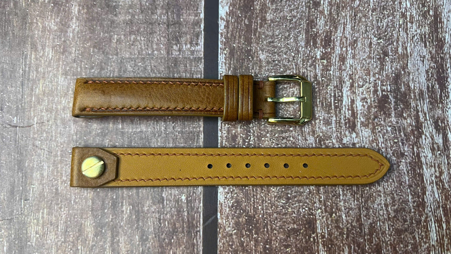 Custom Open Ended Straps for 1930s CYMA tank style manual wind watch