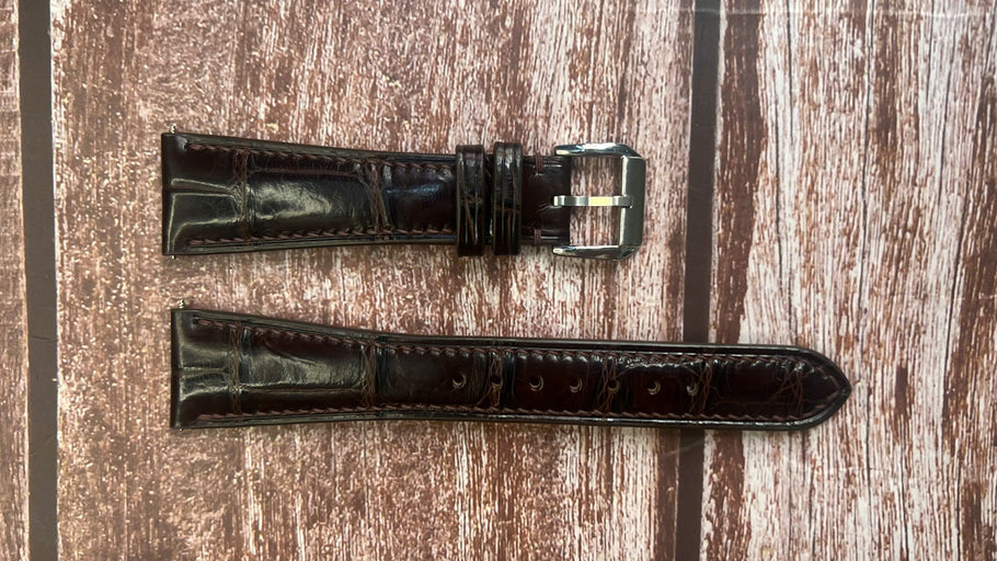 Crocodile Leather Watch Strap - Brown for Patek 5124