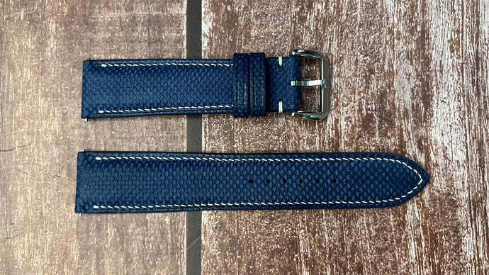 Karung Snake Skin Watch Strap - Navy