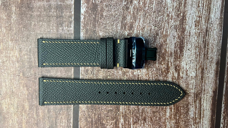 Epsom Leather Watch Strap - Gris Meyer