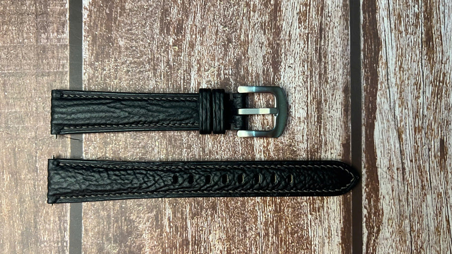 Shark Skin Watch Strap - Black