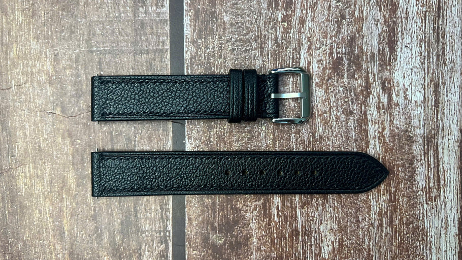 Alran Goat Leather Watch Strap - Black