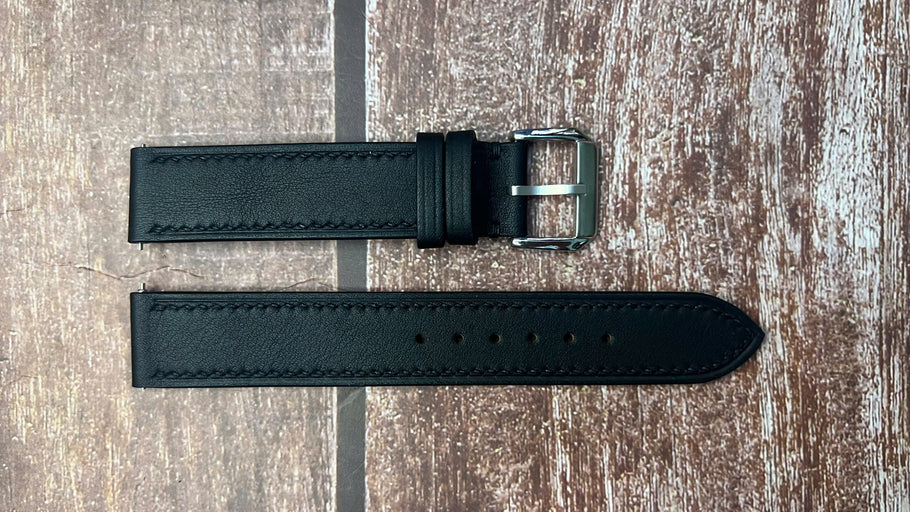 Swift Leather Watch Strap - Black