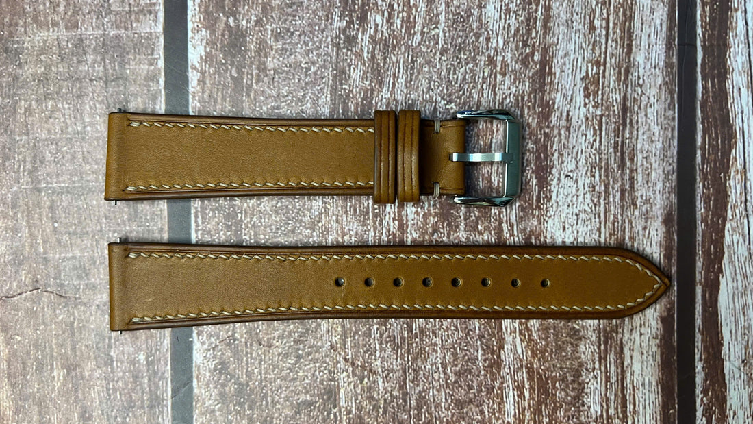 Barenia Leather Watch Strap - Brown For Patek Philippe 6119G