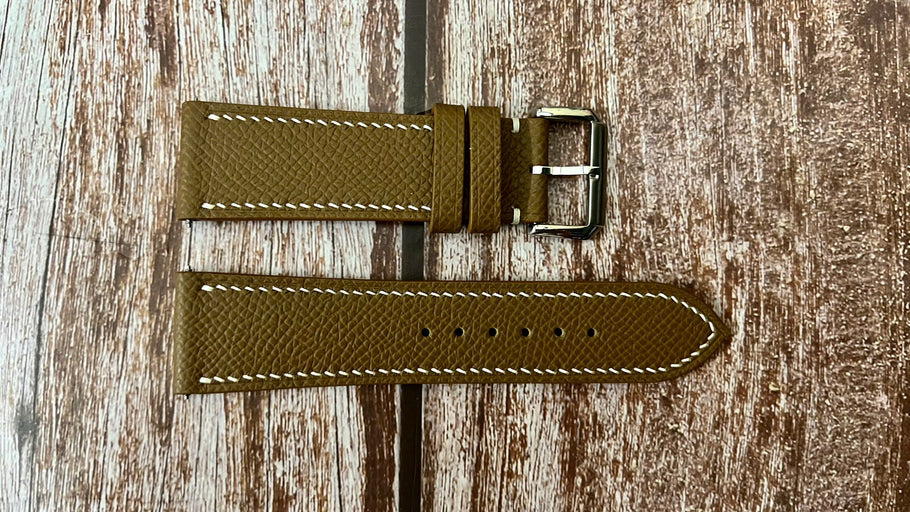 Epsom Leather Watch Strap - Brown for a Panerai Radiomir 45