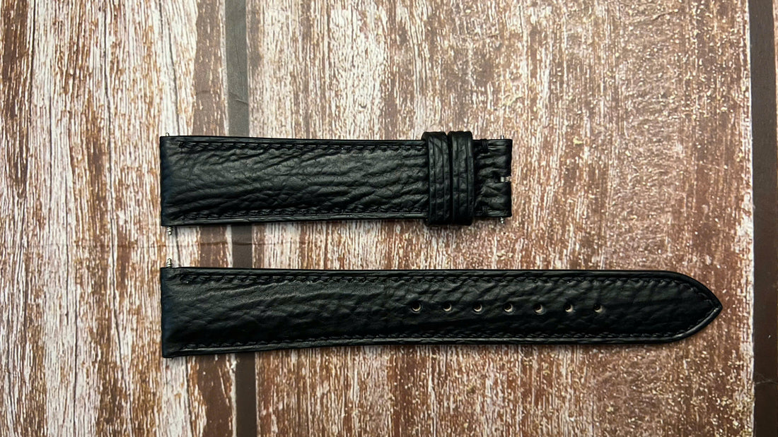Shark Skin Watch Strap - Black For Esq by Movado ES.29.1.14.5585