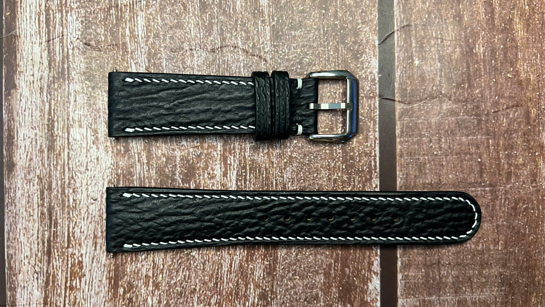 Shark Skin Watch Strap - Black