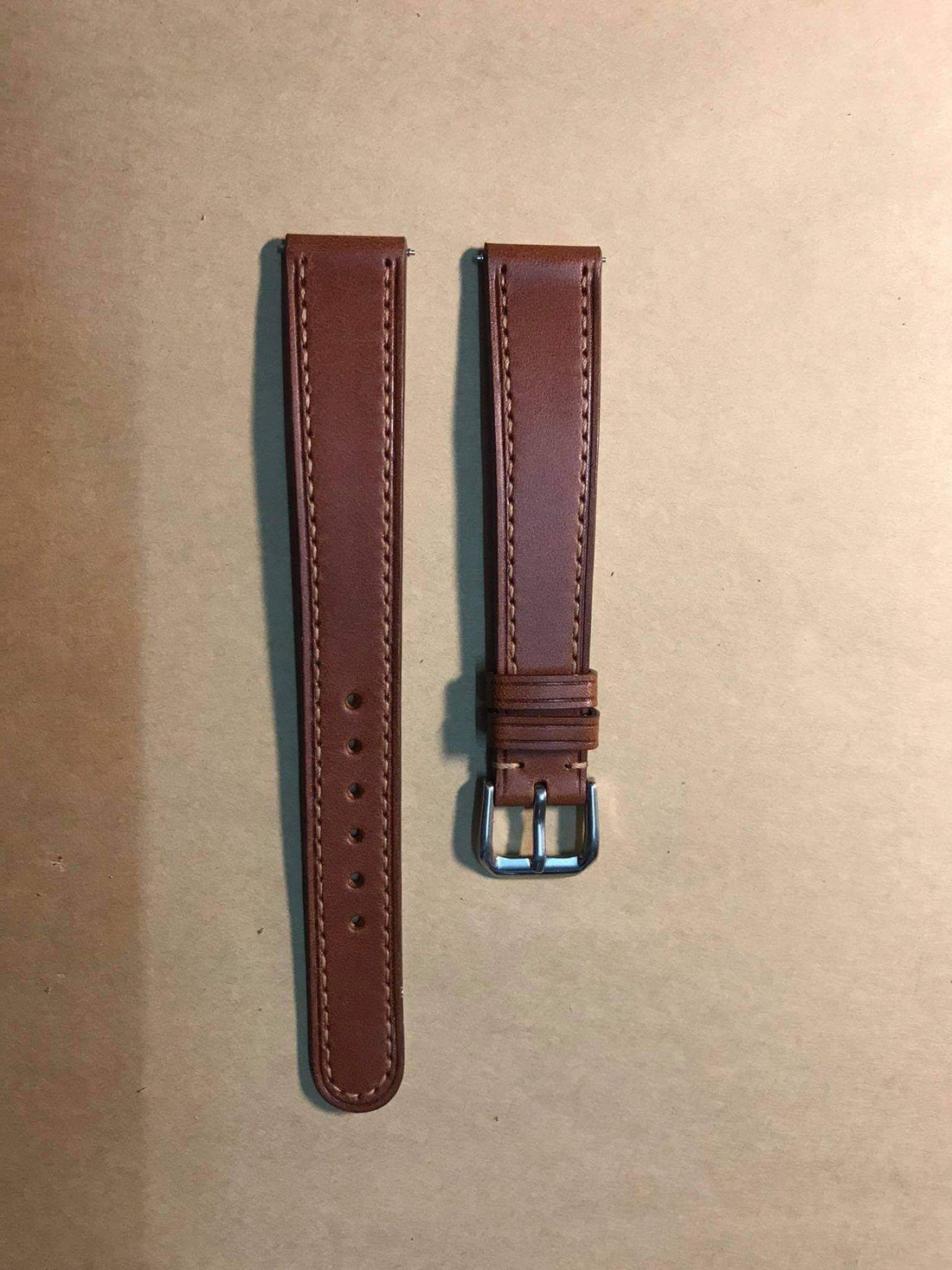 Italian Veg Tanned Buttero Leather Custom Strap For Gruen 510RSS Watch