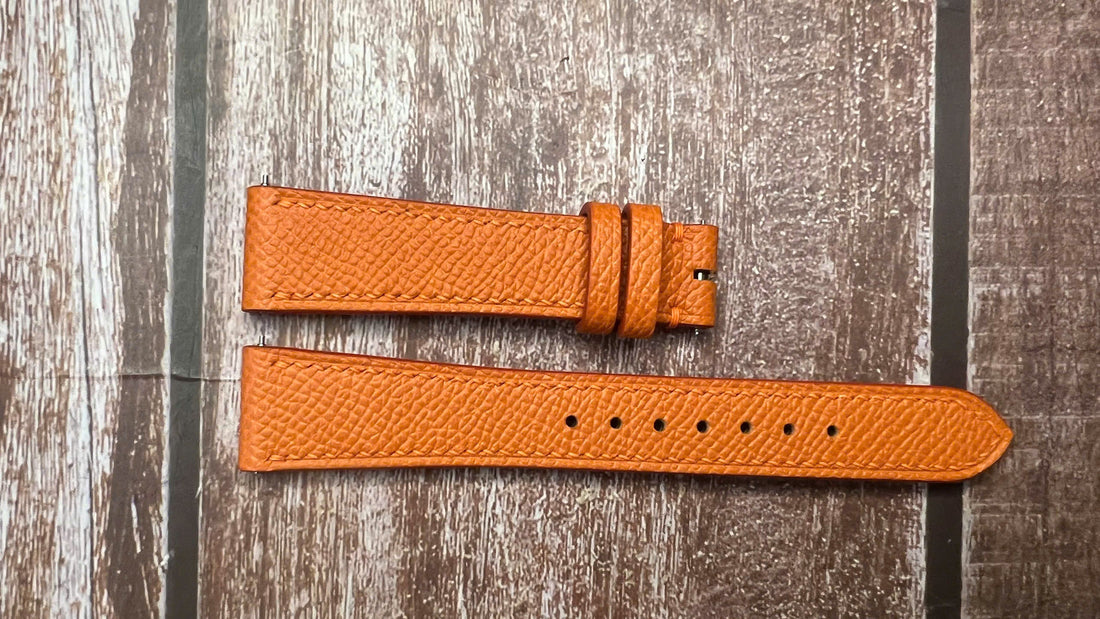 Epsom Leather Watch Strap - Orange