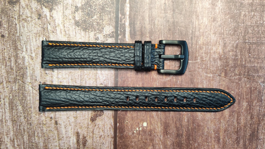 Shark Skin Watch Strap - Black