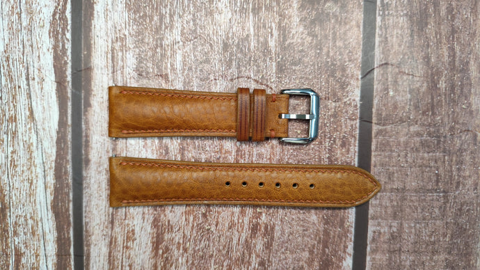 Minerva Box Leather Watch Strap - Brown For Longines Master Collection Chrono MoonPhase